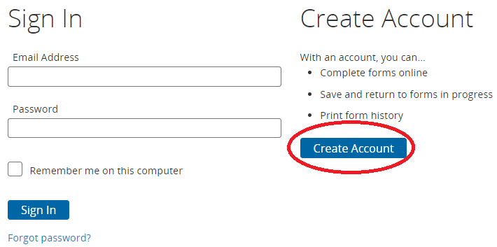 Create Account Link